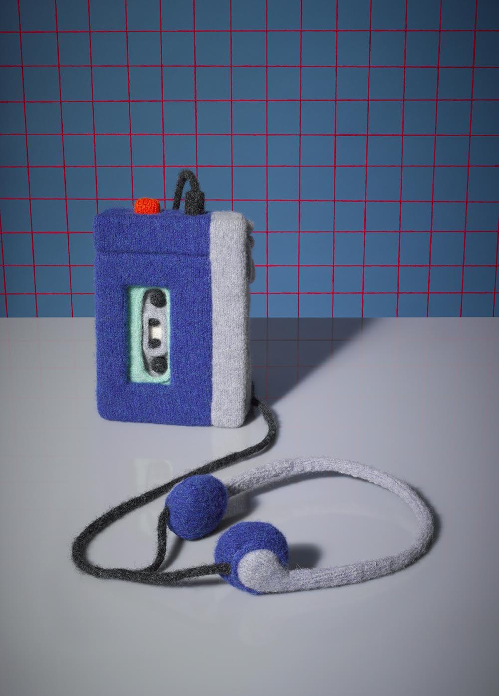Sony Walkman TPS L2 1979, 100% lambswool, photographed by David Sykes 
