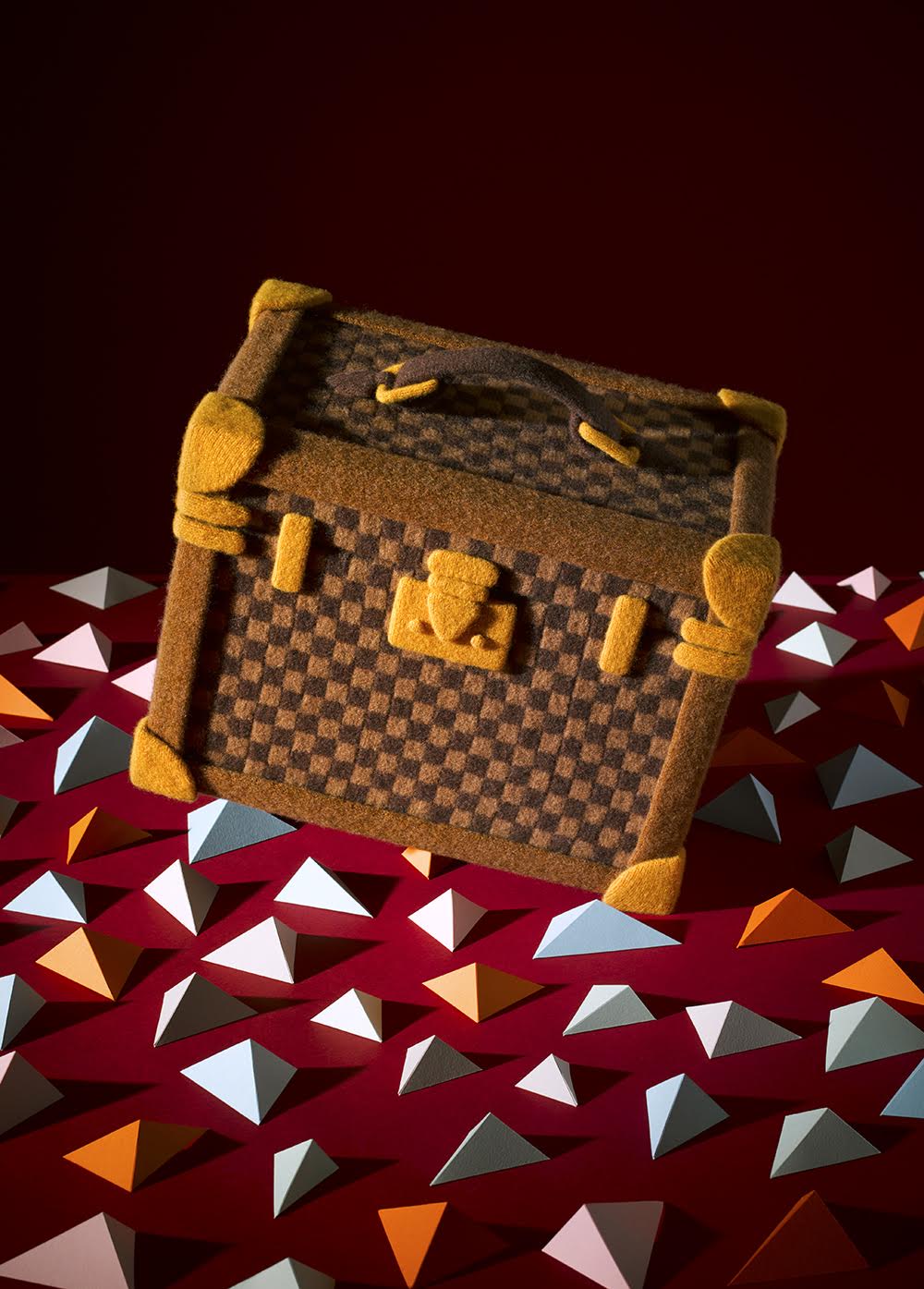 Louis Vuitton beauty trunk, 100% lambswool, photographed by David Sykes 